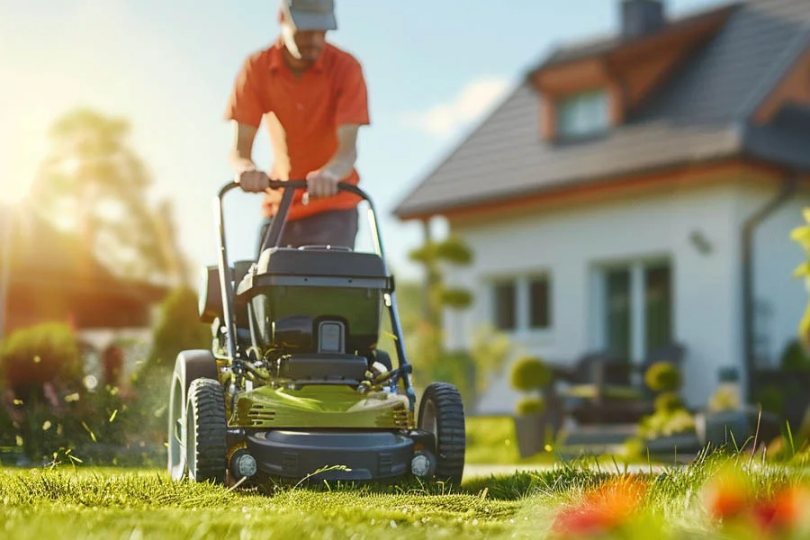 electric walk behind mower